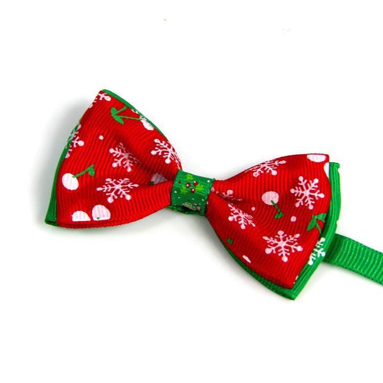 Christmas Pet Bow Ties - Festive Handmade Accessories For Dogs And Cats-1