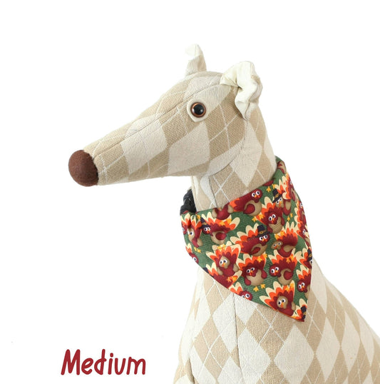 Pilgrim Turkeys on Green Pet Scarf